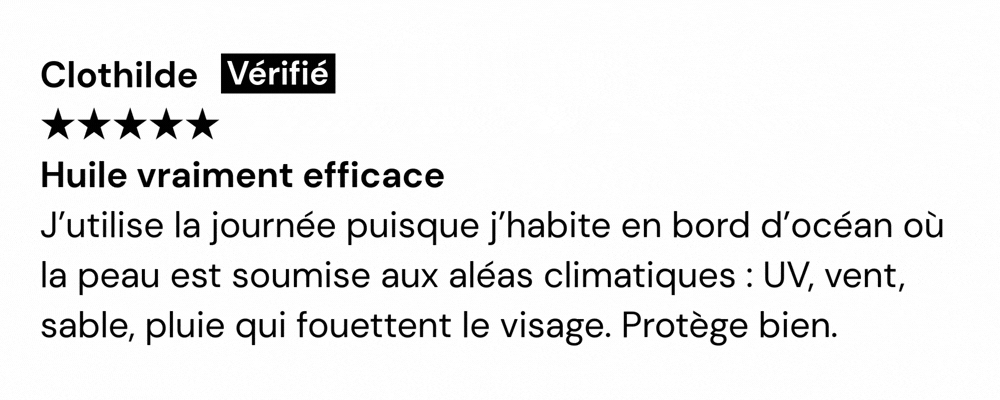 Avis Clothilde — Huile vraiment efficace